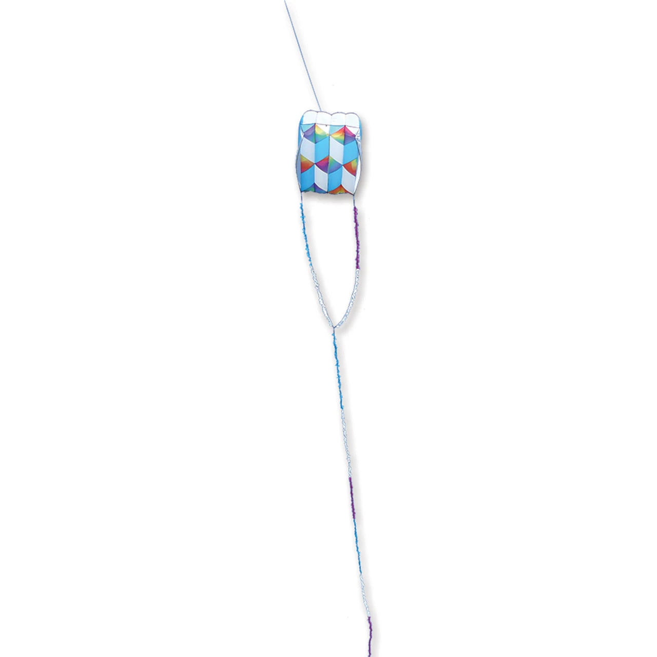 Killip 20 Foil Kite - Rainbow Cubes With 50 Ft. Fuzzy Tail 2 Killip 20 Foil Kite - Rainbow Cubes With 50 Ft. Fuzzy Tail - Image 2