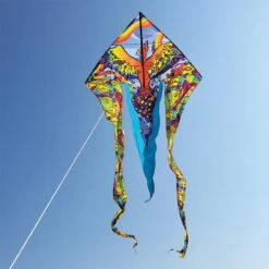 6.5 Ft. Flo-Tail Delta Kite - Rainbow Bird