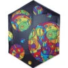 Black Rainbow Orbit Bubbles -Rokkaku Kite