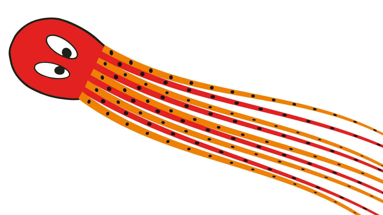 Floating Octopus Red 1 Floating Octopus Red