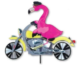 Premier® Biker Lawn Spinner - Biker Flamingo